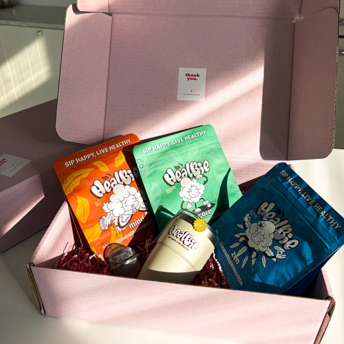 HEALBIE BOX - kubek | 3x ziółka | zaparzacz